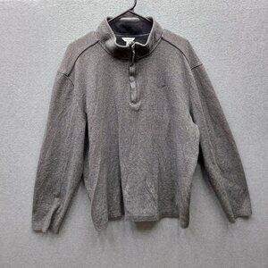 Calvin Klein Mens Half-Zip Pullover Sweater Gray XL 100% Cotton Made In Vietnam